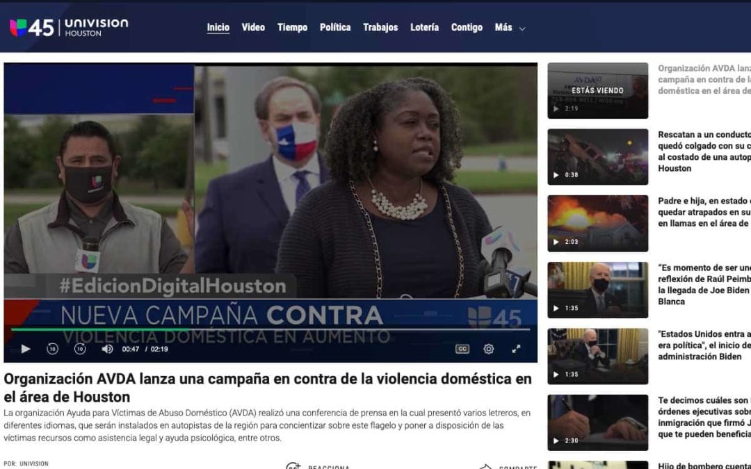 AVDA Launches Campaign against Domestic Violence