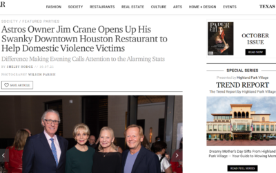 Astros Owner Jim Crane Opens Up His Swanky Downtown Houston Restaurant to Help Domestic Violence Victims