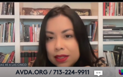 AVDA Trauma Counselor Mayra Mendez on Univision
