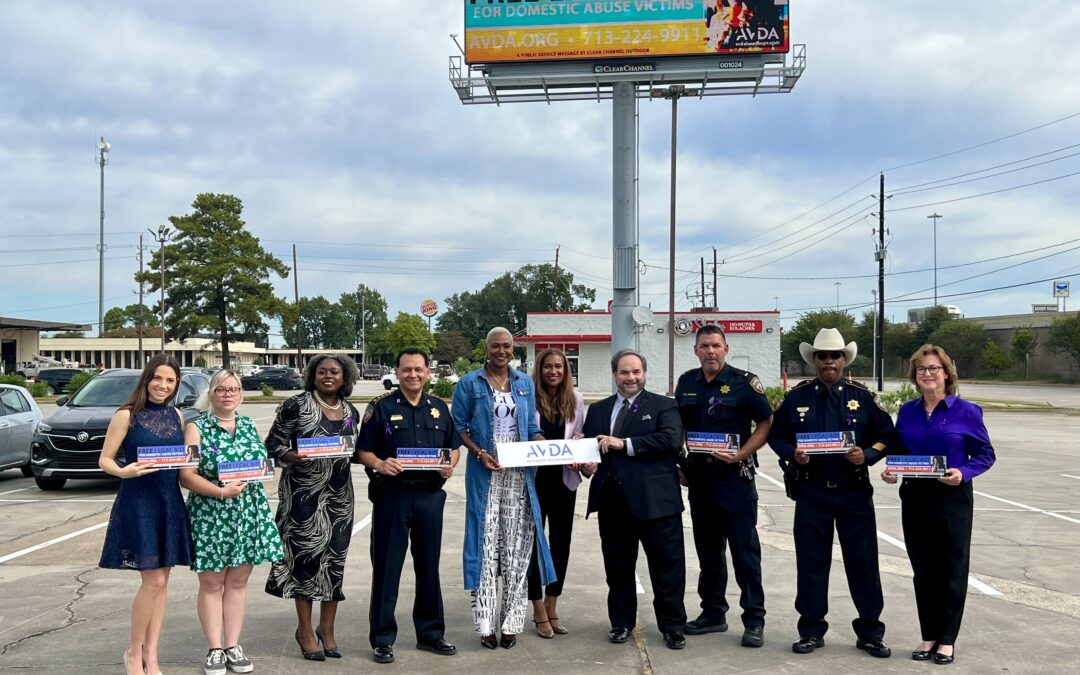 State and local officials speak on efforts to prevent domestic violence; launch billboard campaign for awareness month